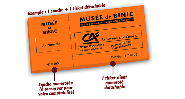 imprimer billets d'entrée  musée Binic