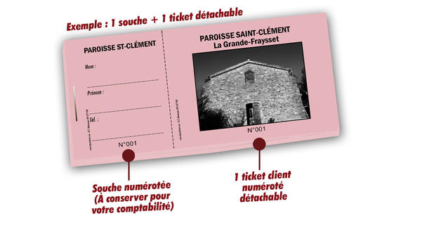 imprimer billetterie paroisse Saint-Clément