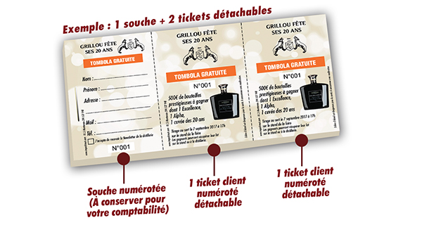 imprimer carnets de ticket sde tombola pas cher Guillon