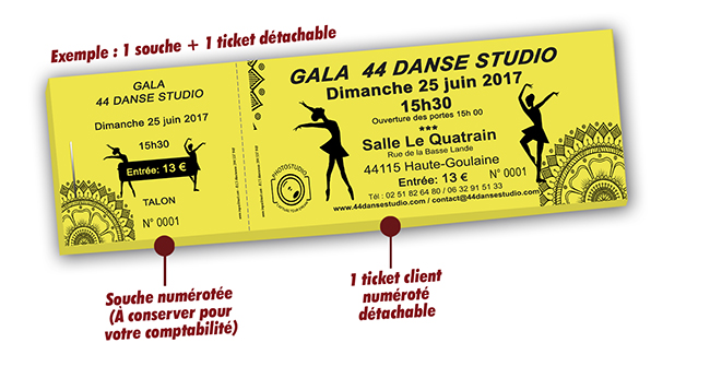 imprimer pas cher billetterie danse gala 44