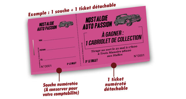 imprimer ticket tombola auto passion