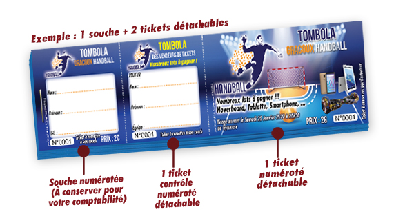 imprimer tickets personnalisables handball