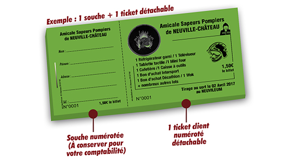 imprimeur tombola sapeurs pompiers Neuville