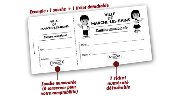 acheter tickets pour cantine marche