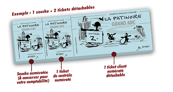 modèle billet personnalisé patinoire