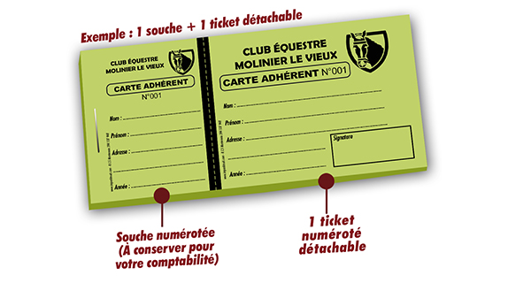 modèle cartes adhérent club d'équitation