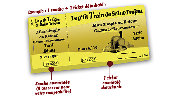 modèle ticket petit train