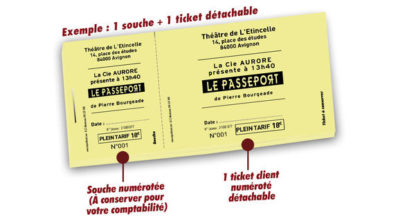 imprimer carnet place de théatre pas cher Passeport Etincelle