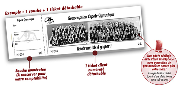 personnaliser avec photo tombola club de sport