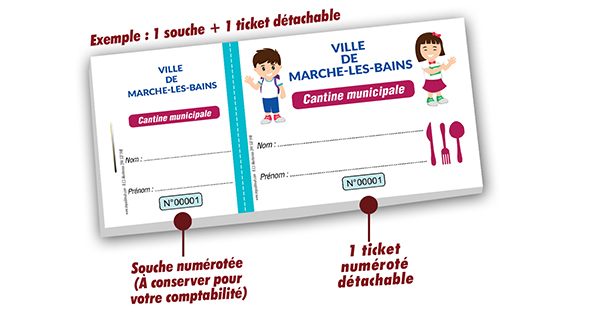 photo de ticket cantine école