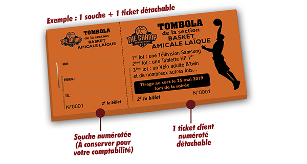 photo ticket tombola basket