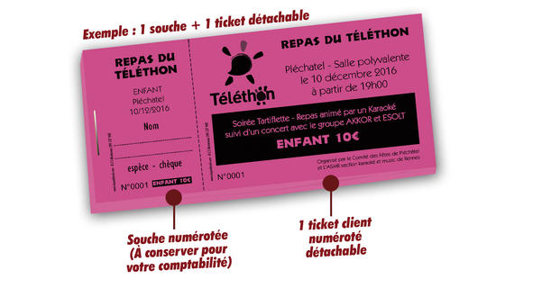 tickets téléthon Akkor