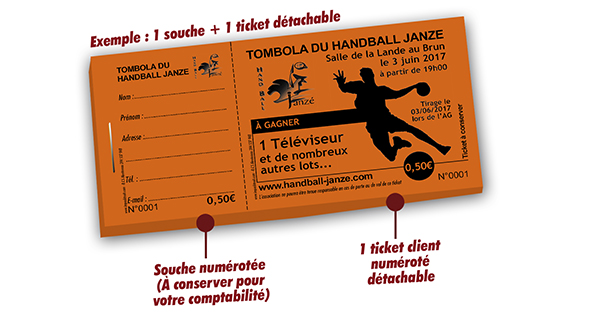 souscription volontaire tombola sport handball