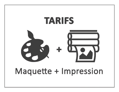 tarifs maquette + impression billetterie sécurisée