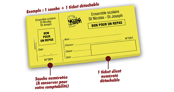 ticket cantine enfant