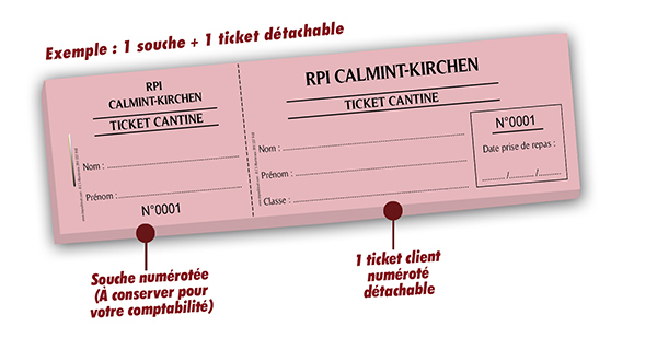 Ticket cantine scolaire Kirchen