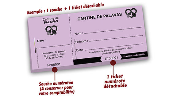 ticket de cantine association