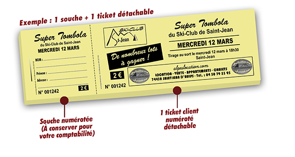 Ticket de tombola montagne