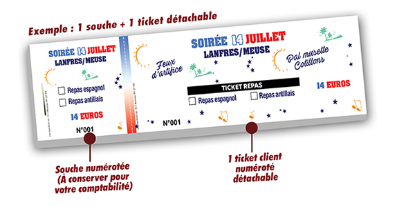 Ticket repas de fête