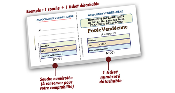 Ticket repas fête locale