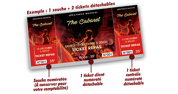 Ticket repas spectacle