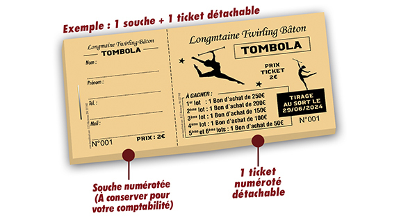 ticket tombola association danse