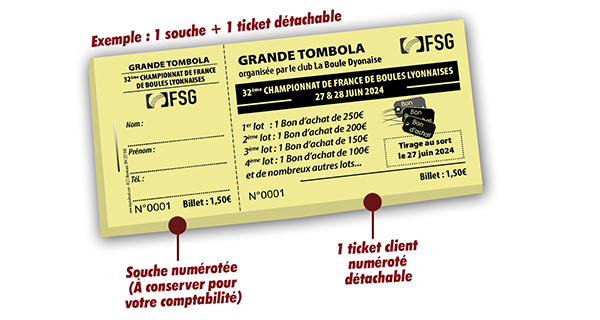 ticket tombola boule lyonnaise