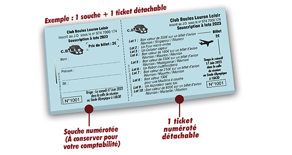 ticket tombola club pétanque