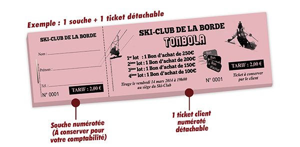 ticket tombola ski