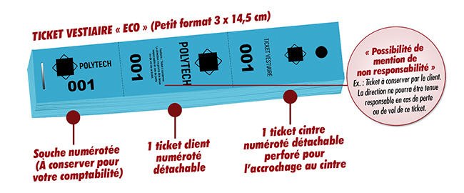 Ticket vestiaire eco Polytech