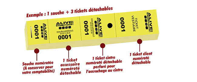 ticket vestiaire numéroté