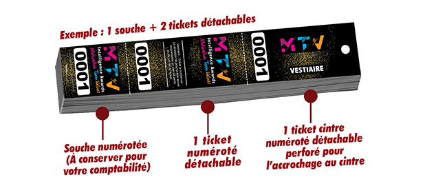 ticket vestiaire papier recyclé