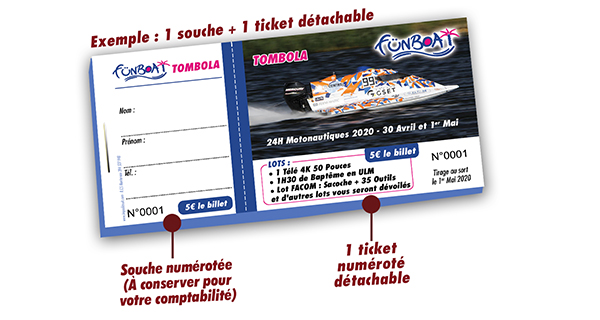 ticket bateau personnalisé