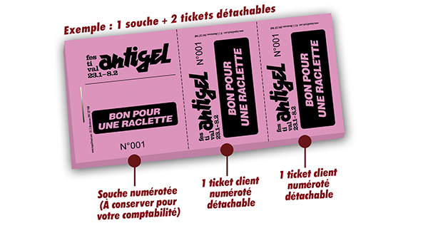 Ticket bon pour une raclette