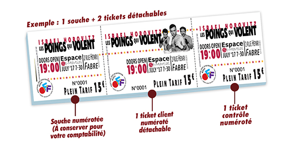 ticket boxe personnalisé