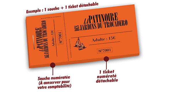 Ticket d'entrée patinoire