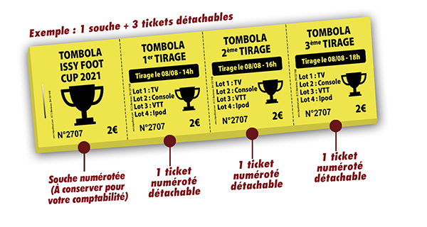 Ticket de tombola pas cher issy Foot