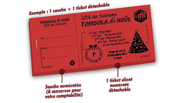 ticket de tombola SPA de Soissons