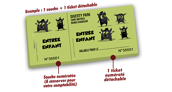 Ticket entrée parc de loisirs