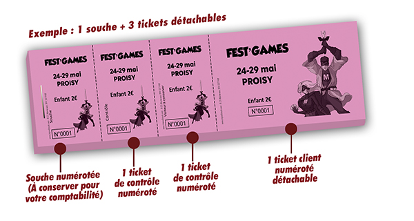 Ticket jeux festival