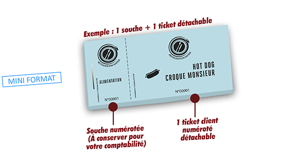 Ticket snack buvette alimentation