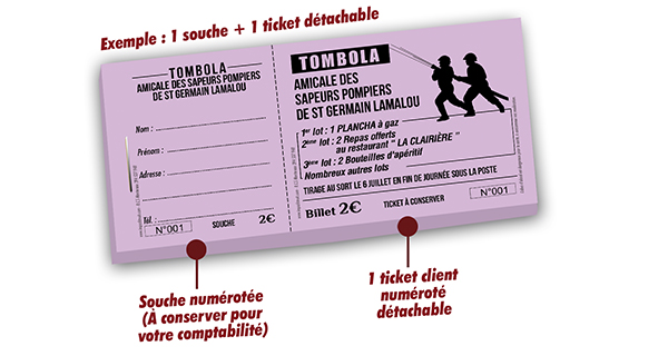 Ticket souscription volontaire amicale pompiers