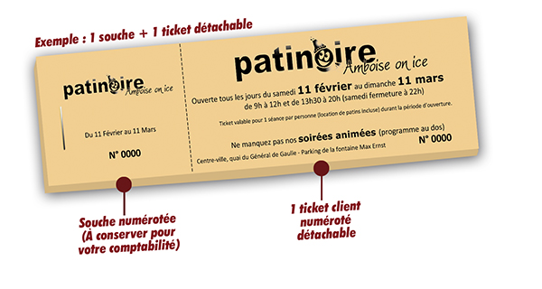 Ticket sport d'hiver patinoire