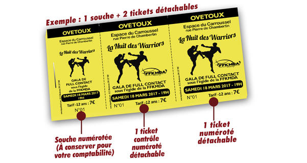 Ticket sports de combat