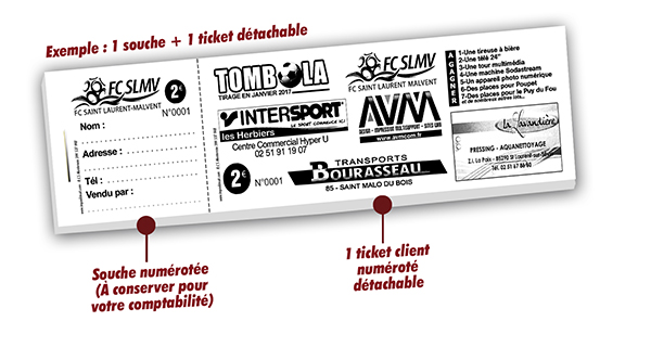 Ticket tombola club foot france