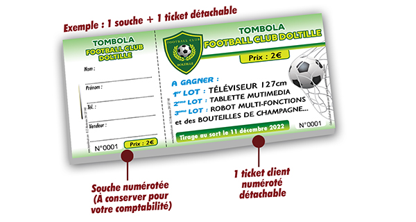 Ticket tombola football club