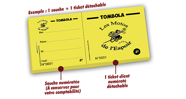 ticket tombola moto