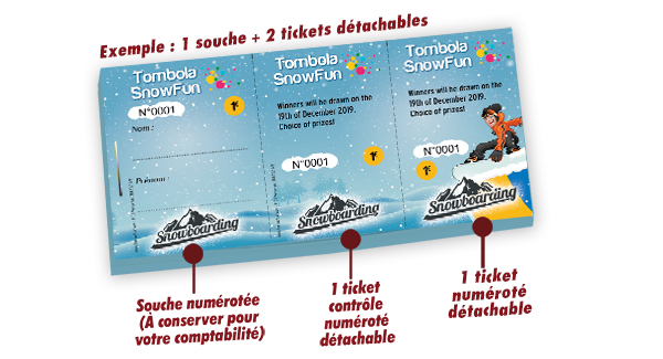 ticket tombola snowboard