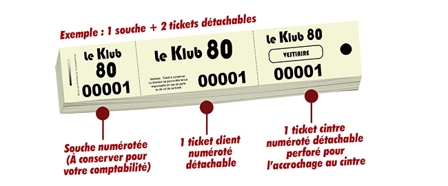 tickets de vestiaire petit prix le Klub 80