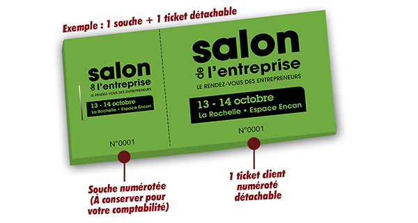 tickets d'entrée petit prix salon de l'entreprise Rochelle